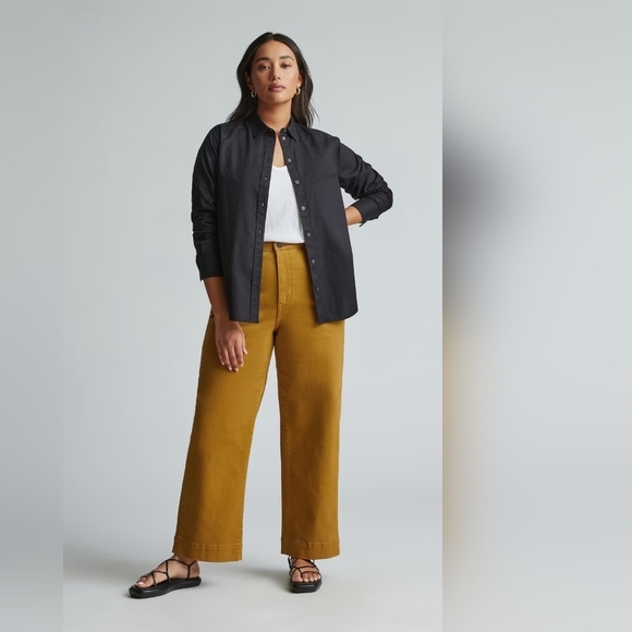 EVERLANE THE MUST HAVE SILKY COTTON RELAXED SHIRT IN BLACK•SIZE 2•NWT! - Picture 5 of 6